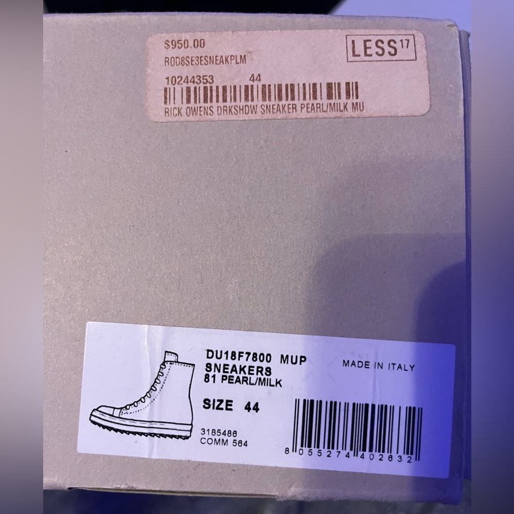Rick owens Drkshdw sneaker pearl/milk MU - Picture 6 of 8